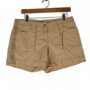 J Crew Shorts Womens 6‎ City Fit Khaki Brown 33x5 Zipper Back Pockets Cotton